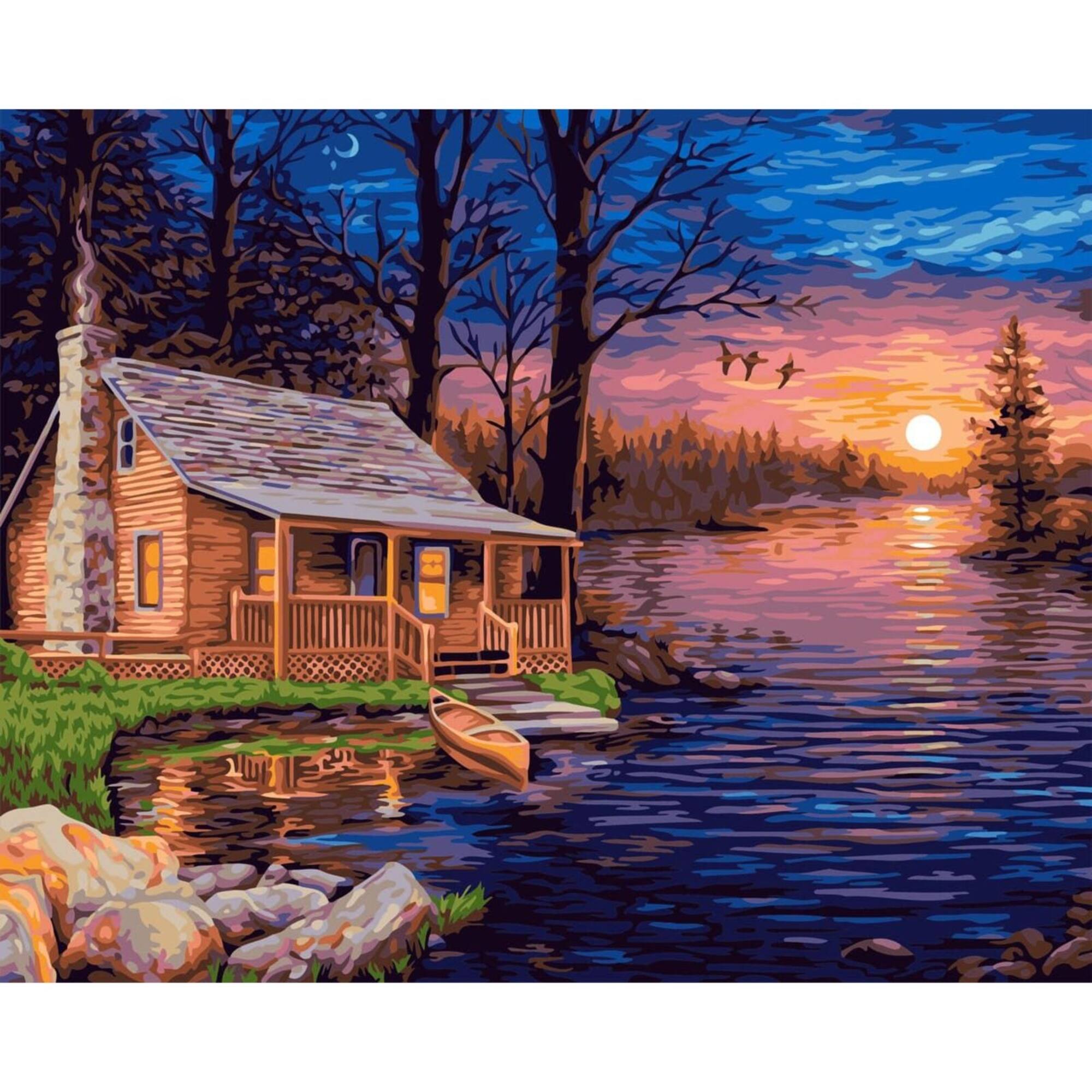 Crafting Spark Fisherman's House Painting by Numbers kit